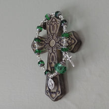 Load image into Gallery viewer, Light Green and Silver Rosary Bracelet
