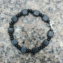 Load image into Gallery viewer, Charcoal Stone Rosary Bracelet