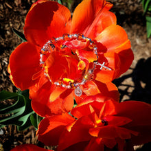 Load image into Gallery viewer, Amber and Silver Rosary Bracelet
