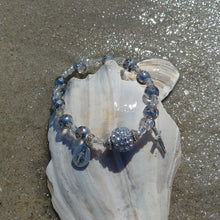 Load image into Gallery viewer, Crystal and Silver Rosary Bracelet