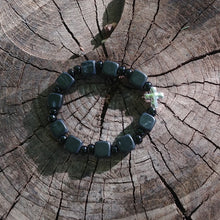Load image into Gallery viewer, Charcoal Stone Rosary Bracelet