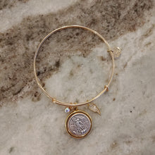 Load image into Gallery viewer, Saint Michael the Archangel Gold Bangle