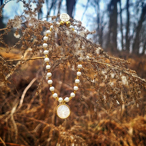 Saint Benedict Mother of Pearl Bracelet