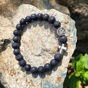 Saint Joseph Lava Stone bracelet