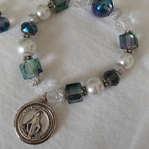 Blessed Mother Silver Bracelet