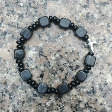 Load image into Gallery viewer, Charcoal Stone Rosary Bracelet
