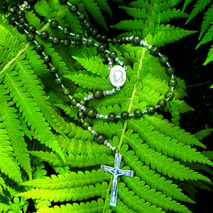 Green Stone Rosary beads