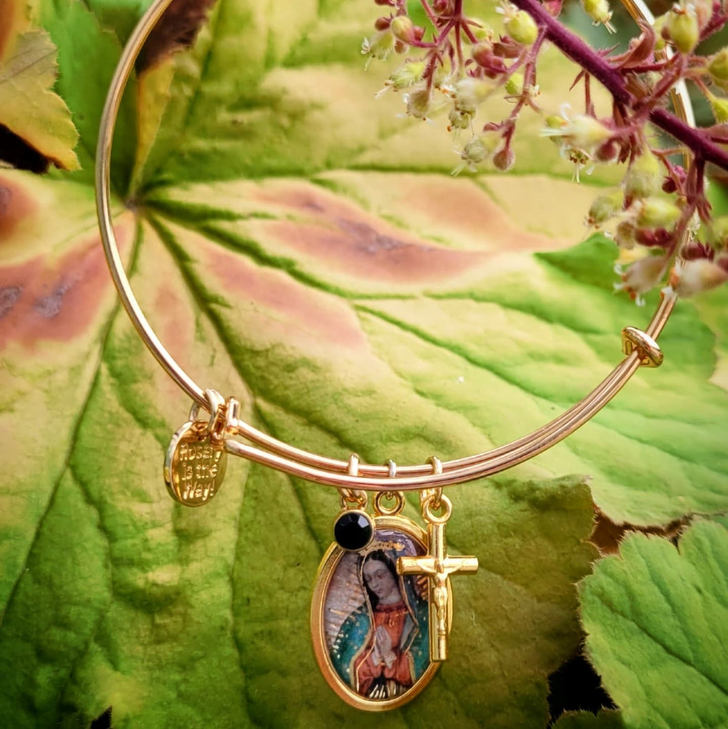 Our Lady of Guadalupe Gold Bangle