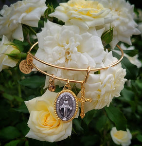 Blessed Mother Gold Bangle