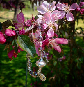 Pink and silver Rosary bracelet